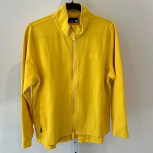 IKEA Hej Bright Yellow Full Zipper Employee Athletic Jacket Sz Medium Large